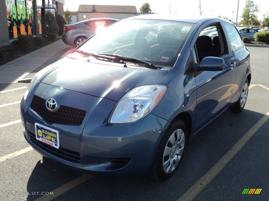 2008 Yaris 3 Door Liftback - Bayou Blue Pearl / Dark Charcoal photo #1