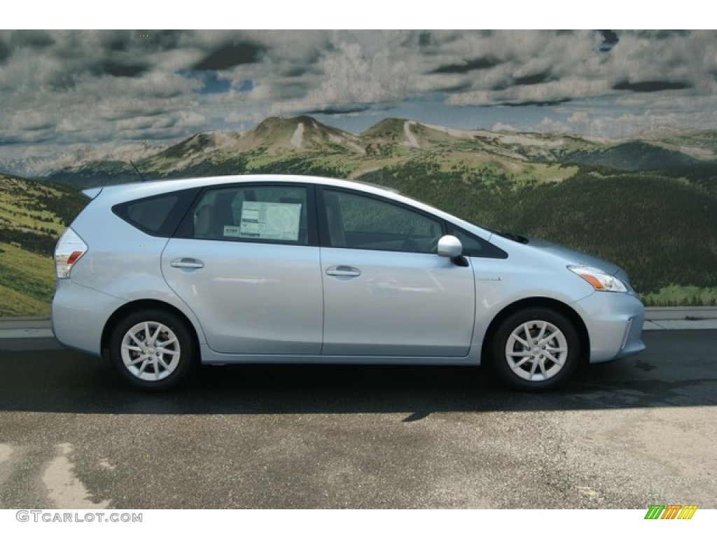 2012 Prius v Two Hybrid - Clear Sky Blue Metallic / Bisque photo #2