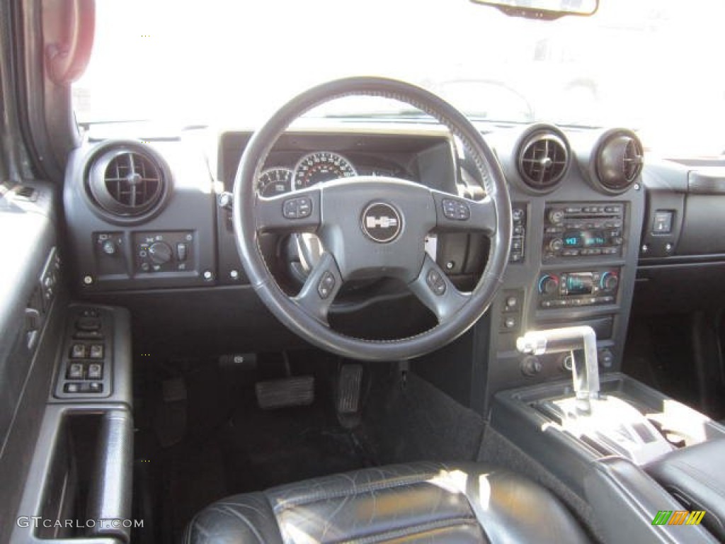 2007 Hummer H2 SUV Ebony Black Dashboard Photo #67545696