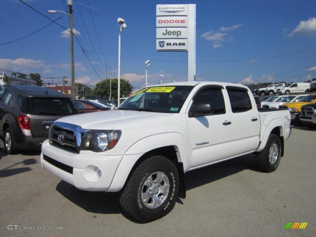 2010 Tacoma V6 SR5 TRD Double Cab 4x4 - Super White / Graphite photo #1