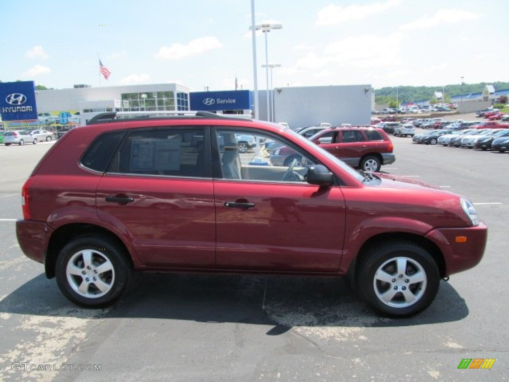 2007 Tucson GLS - Mesa Red Metallic / Beige photo #2