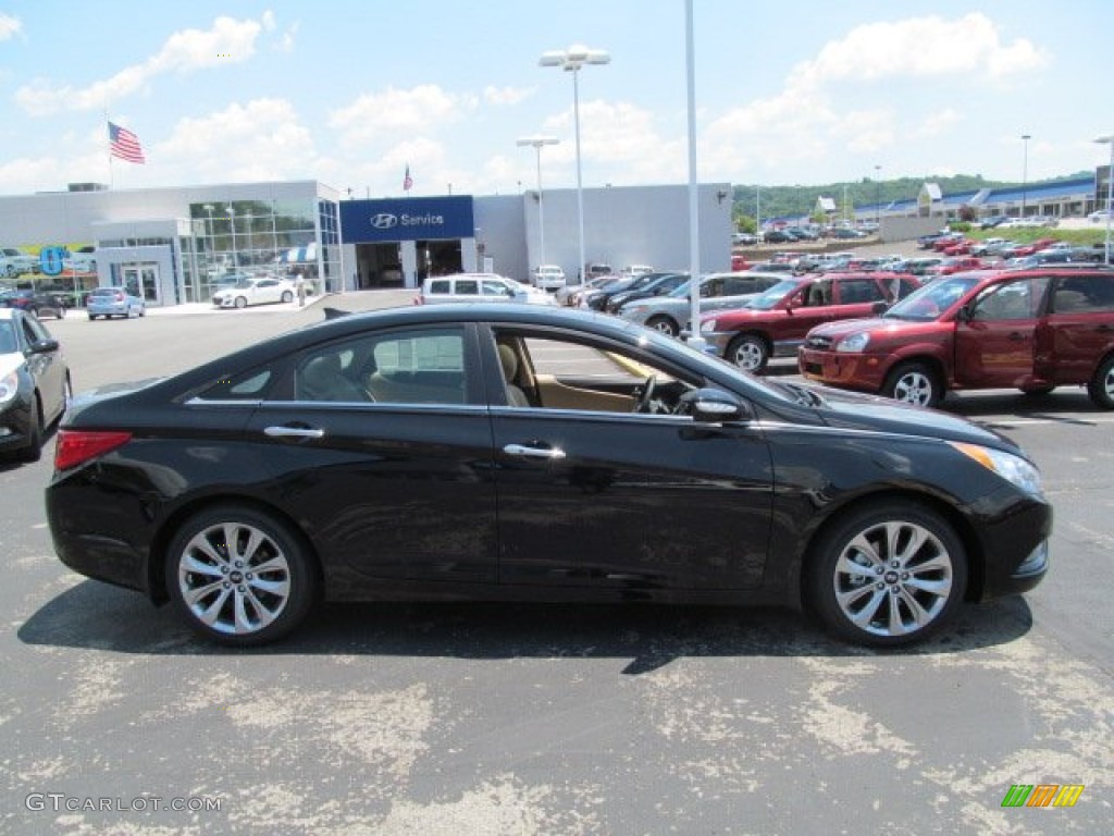 2013 Sonata Limited 2.0T - Midnight Black / Camel photo #2