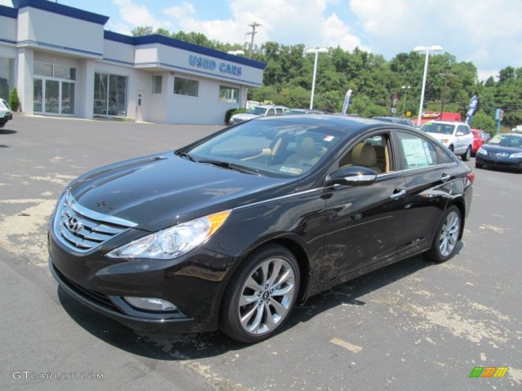 2013 Sonata Limited 2.0T - Midnight Black / Camel photo #3