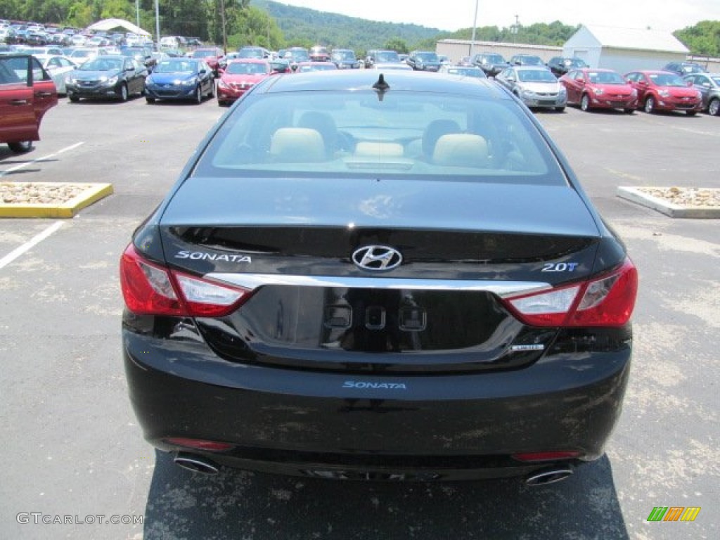 2013 Sonata Limited 2.0T - Midnight Black / Camel photo #4