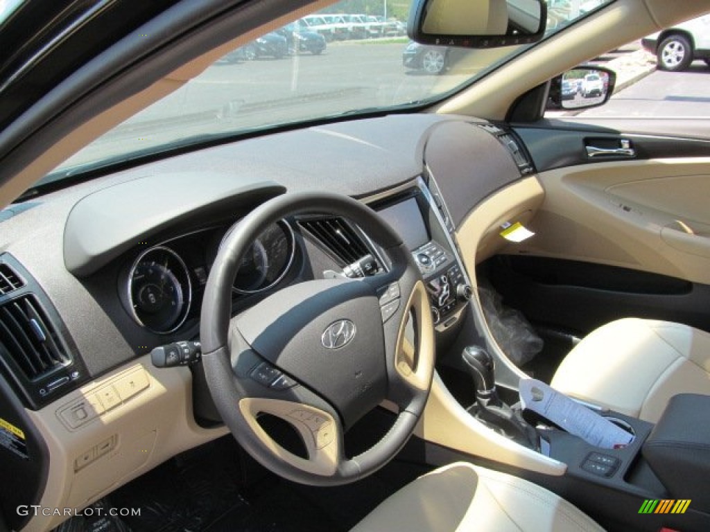 2013 Sonata Limited 2.0T - Midnight Black / Camel photo #7