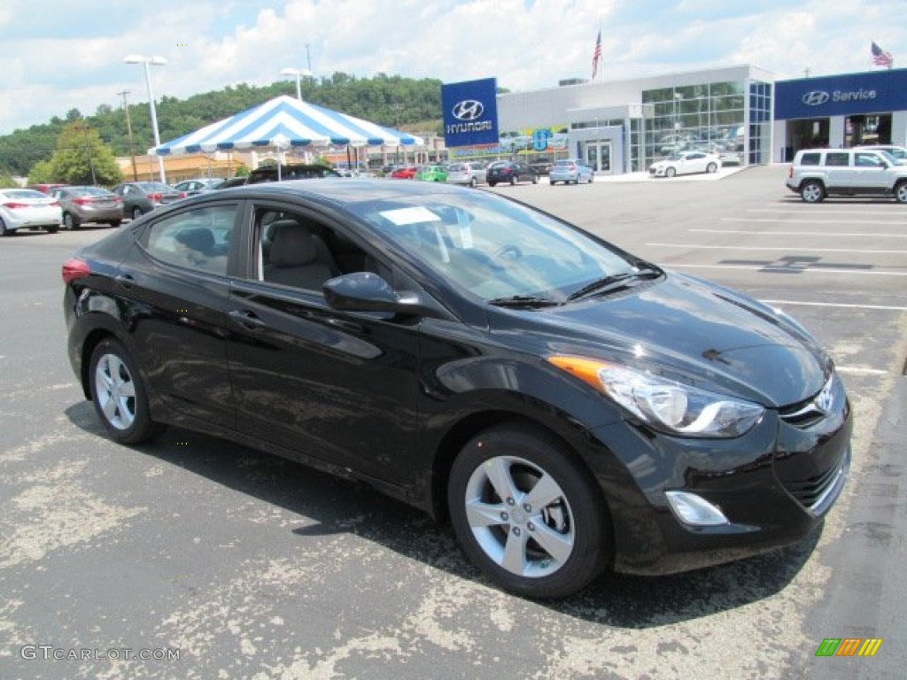 2013 Elantra GLS - Black / Gray photo #1