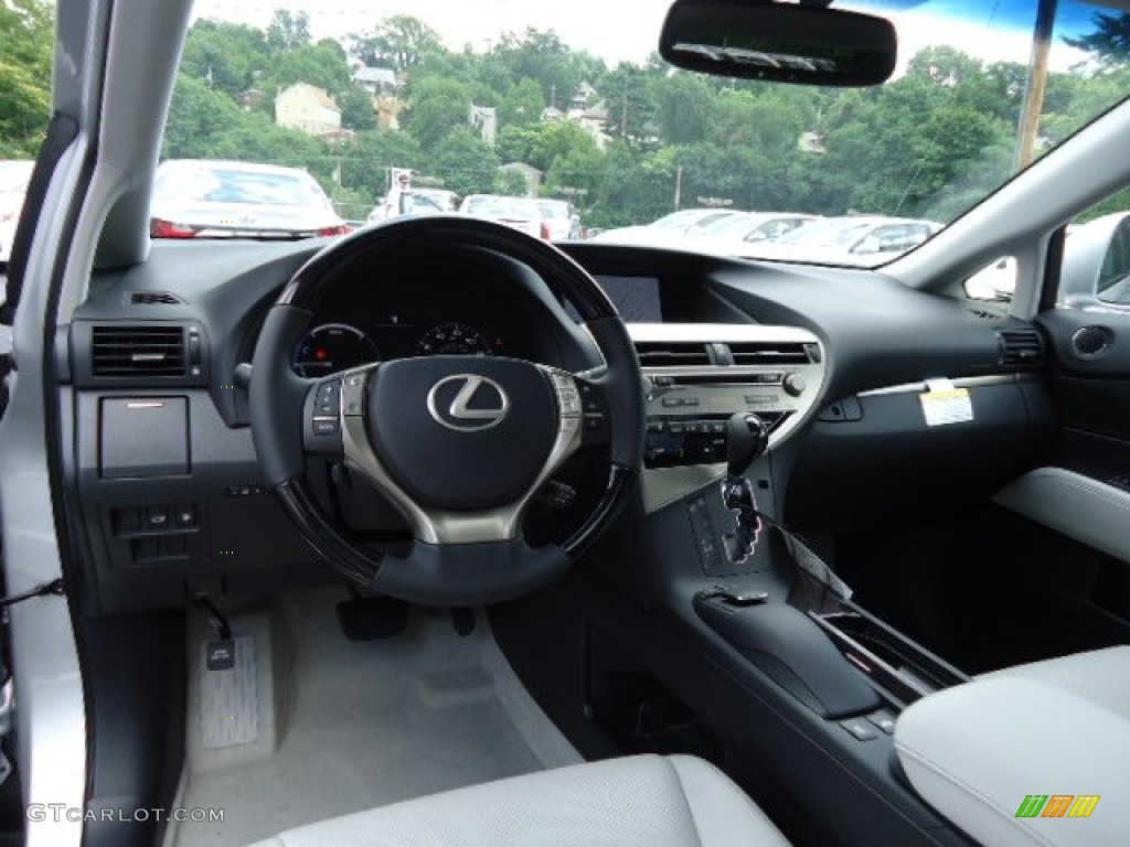 2013 Lexus RX 450h AWD Light Gray/Ebony Birds Eye Maple Dashboard Photo #67549782