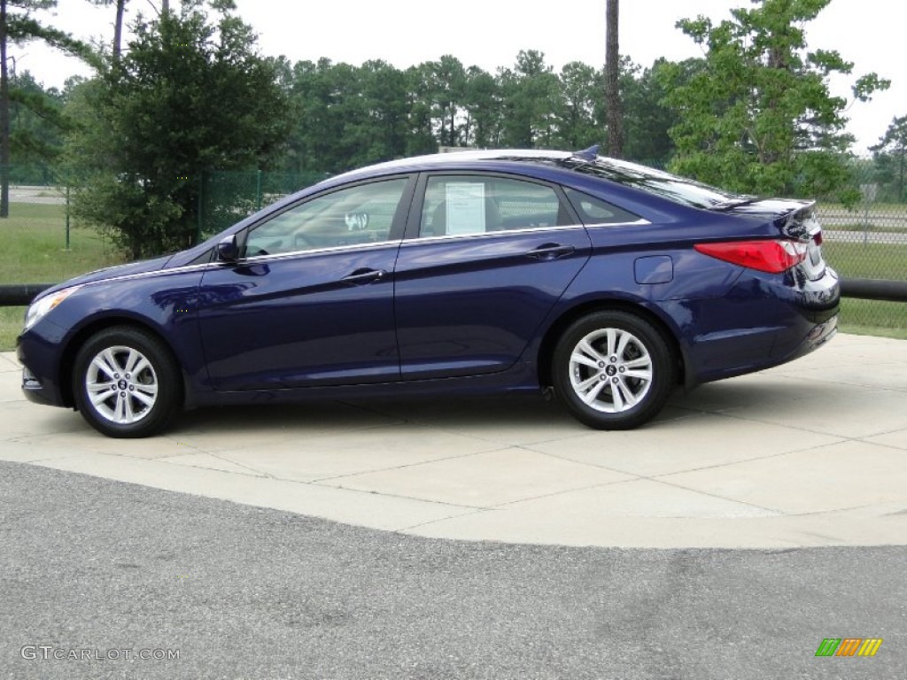 2011 Sonata GLS - Indigo Blue Pearl / Camel photo #7