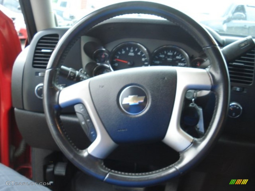 2009 Chevrolet Silverado 1500 LT Extended Cab 4x4 Ebony Steering Wheel Photo #67552548