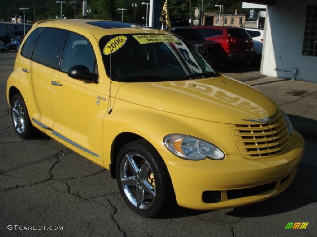 2006 PT Cruiser Touring - Solar Yellow / Pastel Slate Gray photo #2