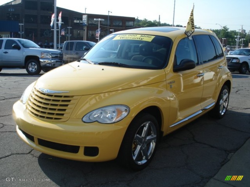 2006 PT Cruiser Touring - Solar Yellow / Pastel Slate Gray photo #4