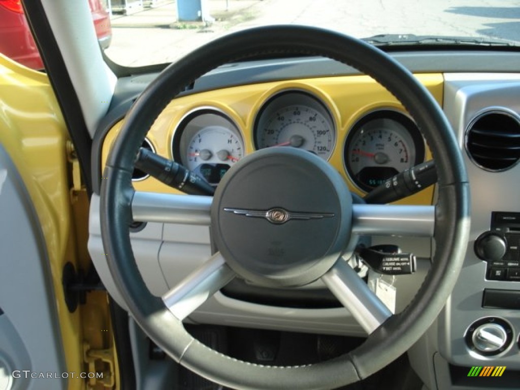 2006 PT Cruiser Touring - Solar Yellow / Pastel Slate Gray photo #23
