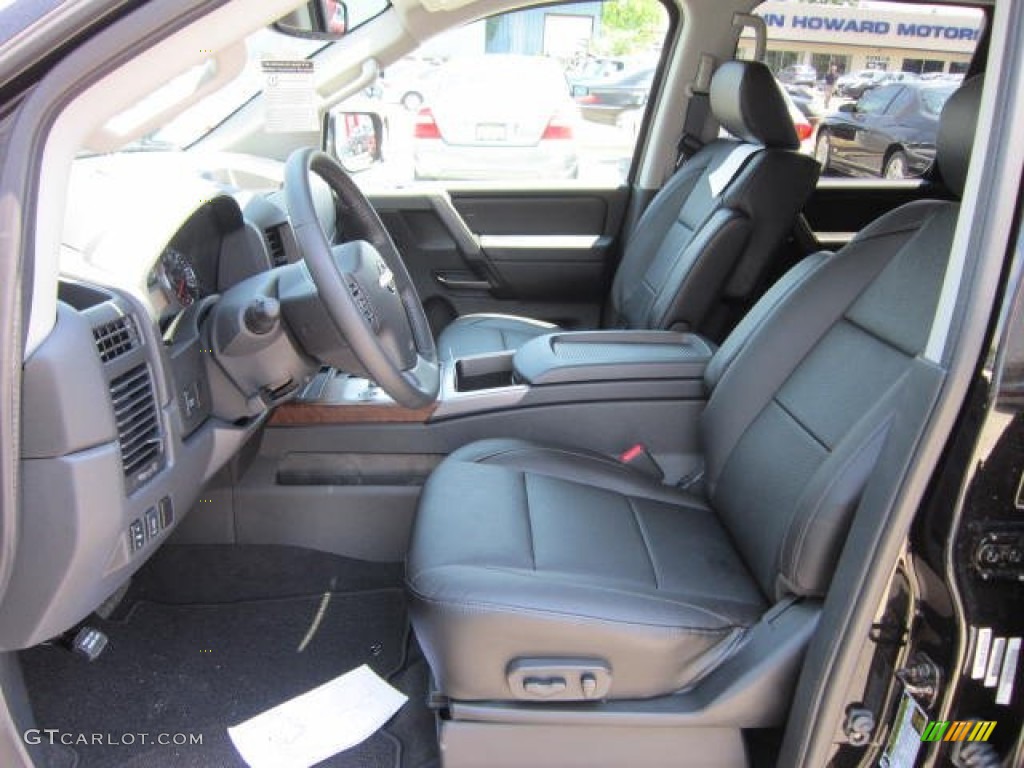 Charcoal Interior 2012 Nissan Titan SL Heavy Metal Chrome Edition Crew Cab 4x4 Photo #67559376