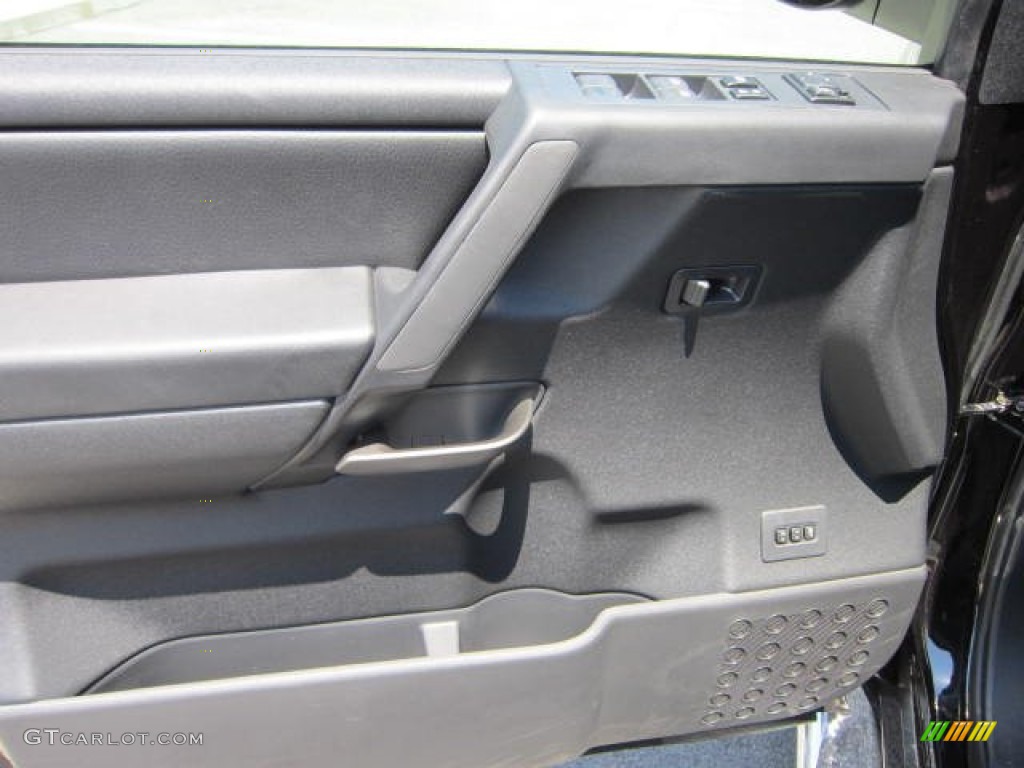 2012 Nissan Titan SL Heavy Metal Chrome Edition Crew Cab 4x4 Charcoal Door Panel Photo #67559388