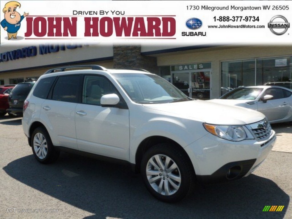 2012 Forester 2.5 X Limited - Satin White Pearl / Platinum photo #1