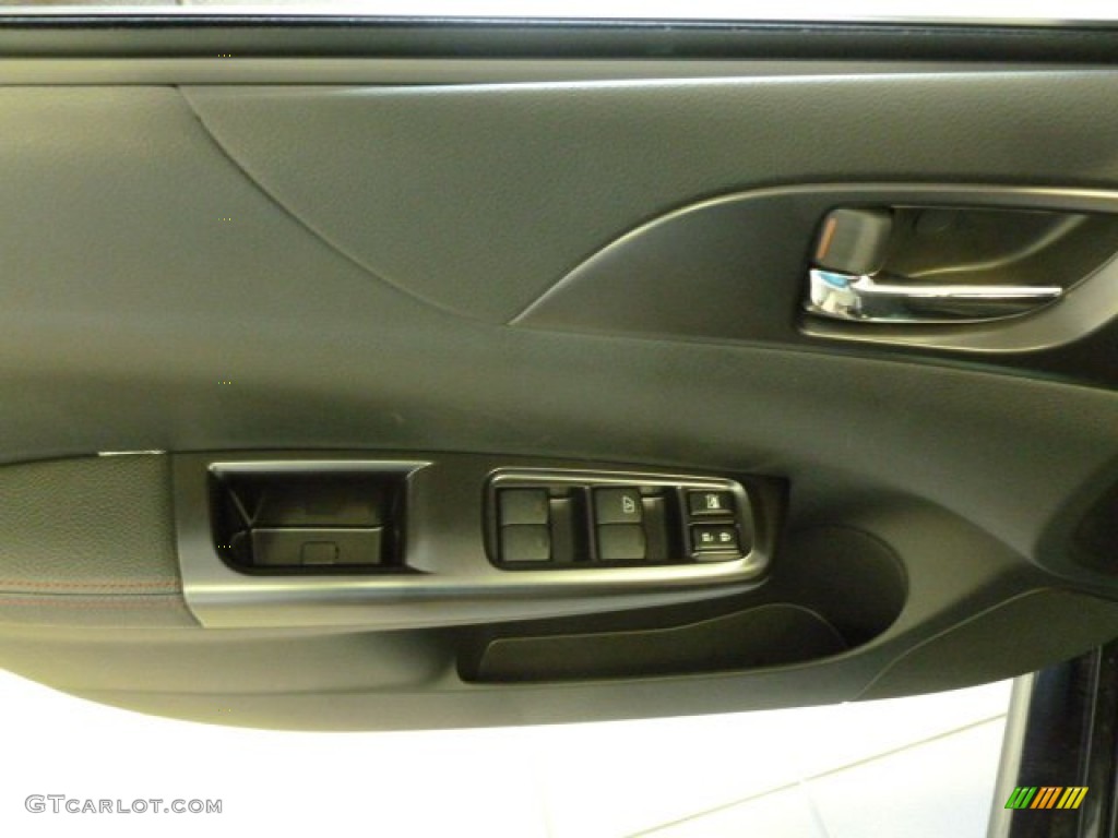 2012 Subaru Impreza WRX STi 5 Door STi Black Alcantara/Carbon Black Door Panel Photo #67560390