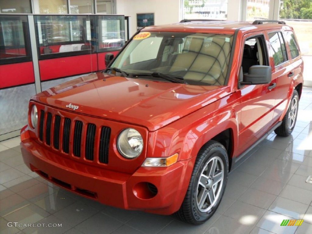 2008 Patriot Sport - Sunburst Orange Pearl / Dark Slate Gray photo #1