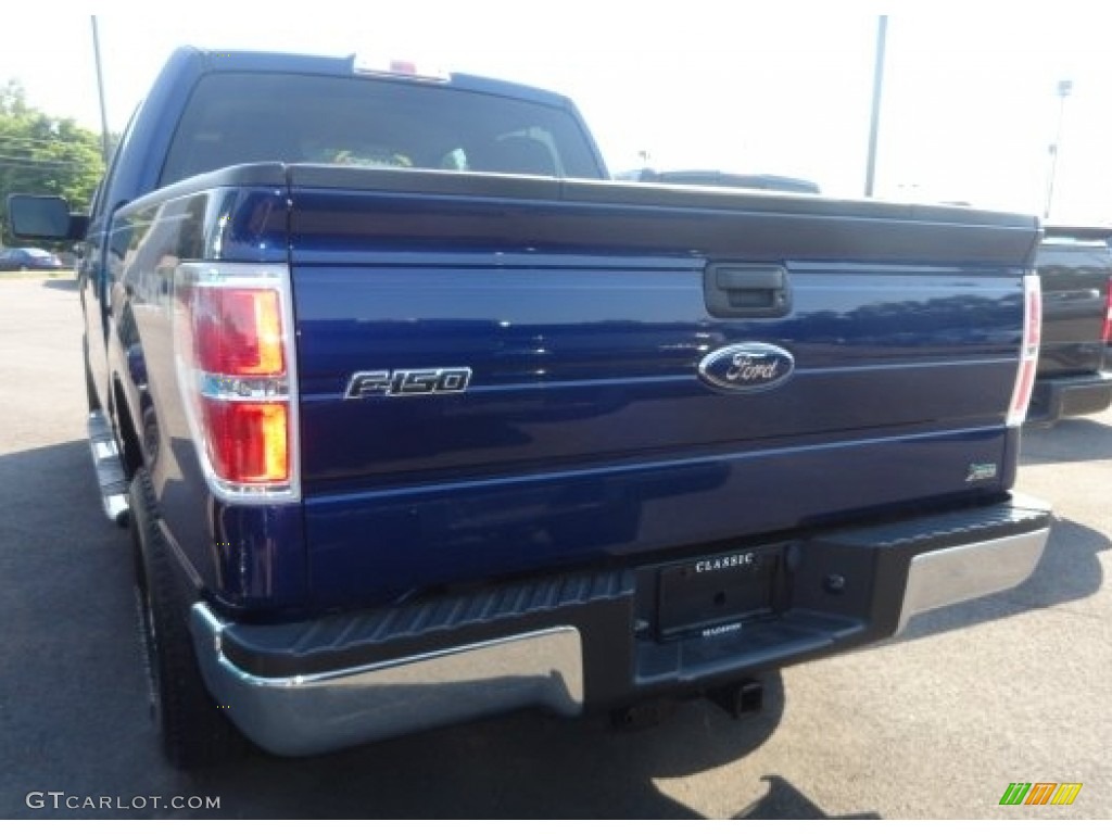2010 F150 XLT SuperCrew 4x4 - Dark Blue Pearl Metallic / Tan photo #3