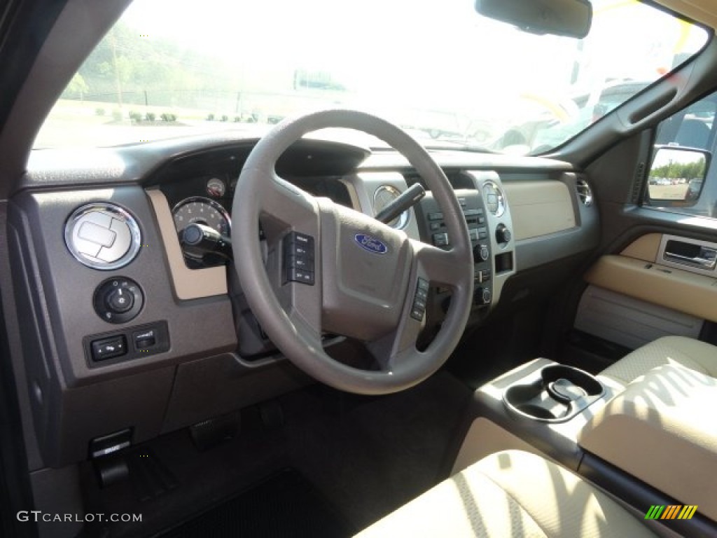 2010 F150 XLT SuperCrew 4x4 - Dark Blue Pearl Metallic / Tan photo #7