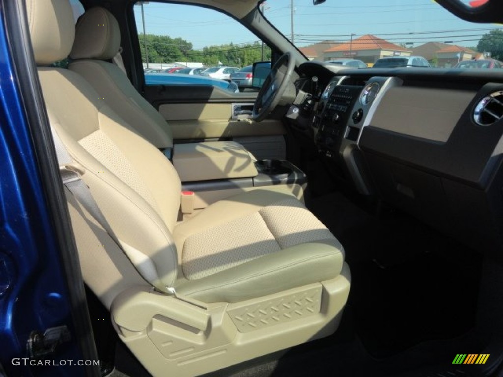 2010 F150 XLT SuperCrew 4x4 - Dark Blue Pearl Metallic / Tan photo #13