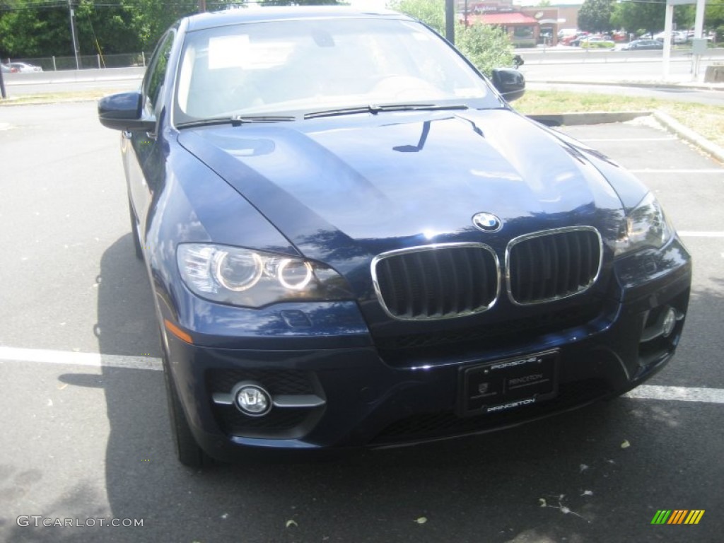 2010 X6 xDrive35i - Monaco Blue Metallic / Sand Beige photo #4