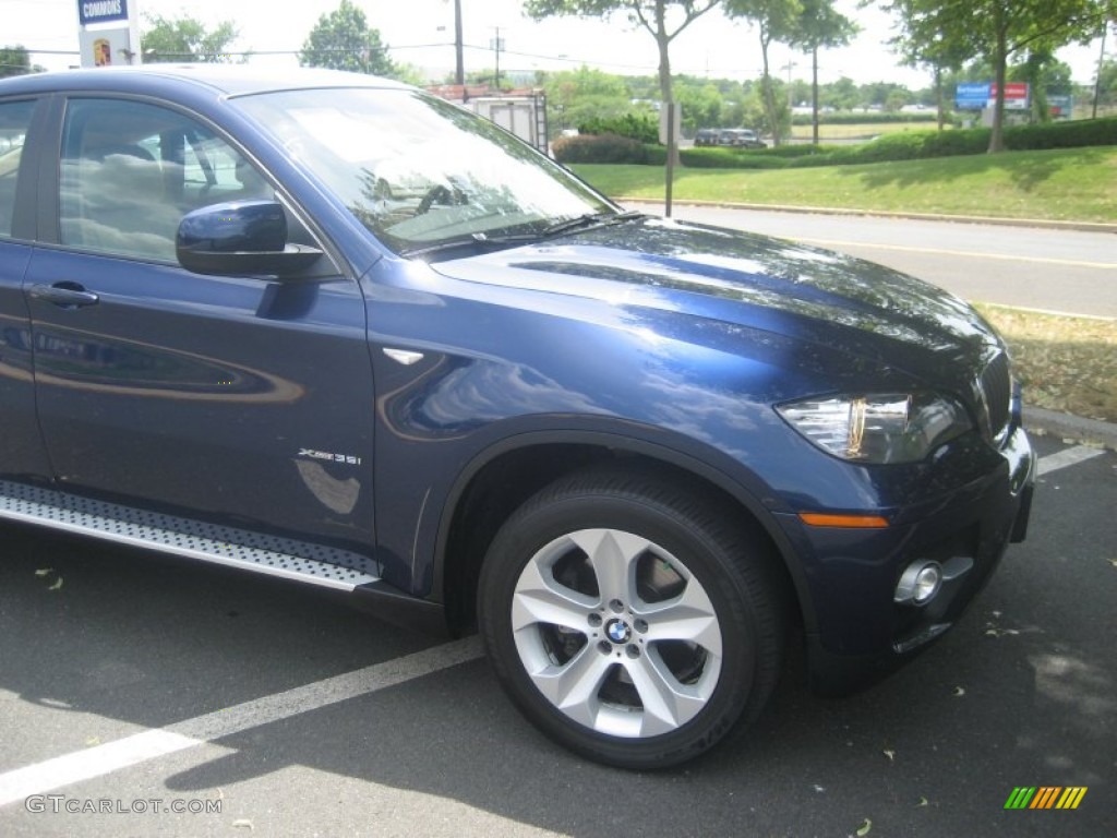 2010 X6 xDrive35i - Monaco Blue Metallic / Sand Beige photo #6