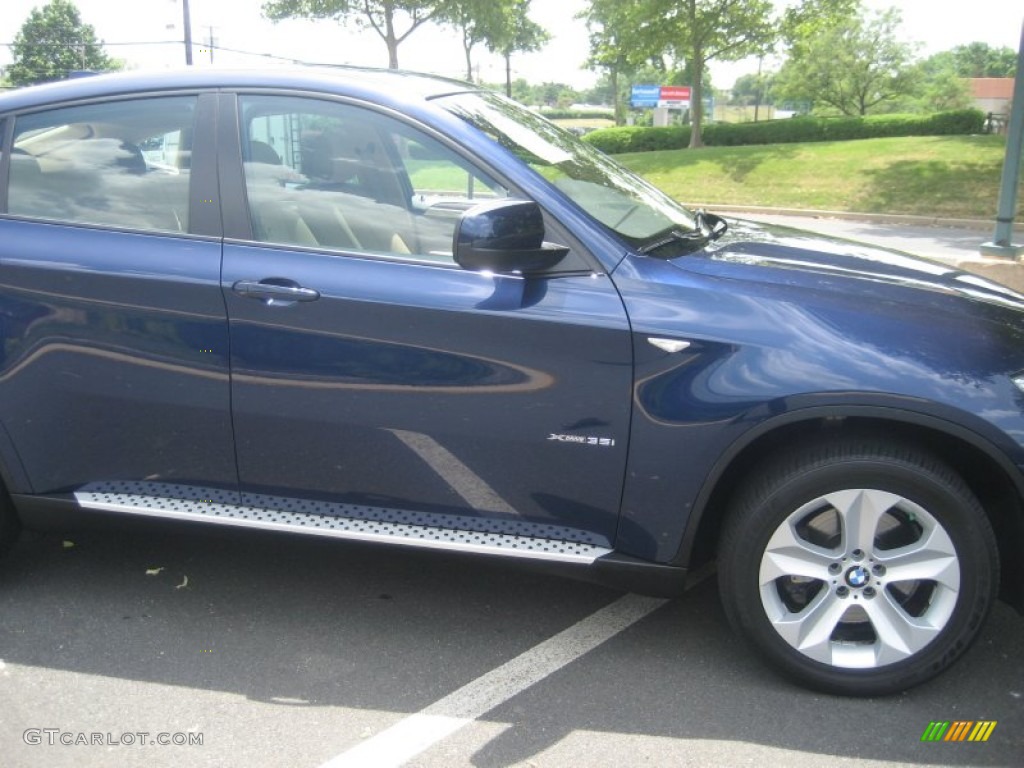 2010 X6 xDrive35i - Monaco Blue Metallic / Sand Beige photo #7