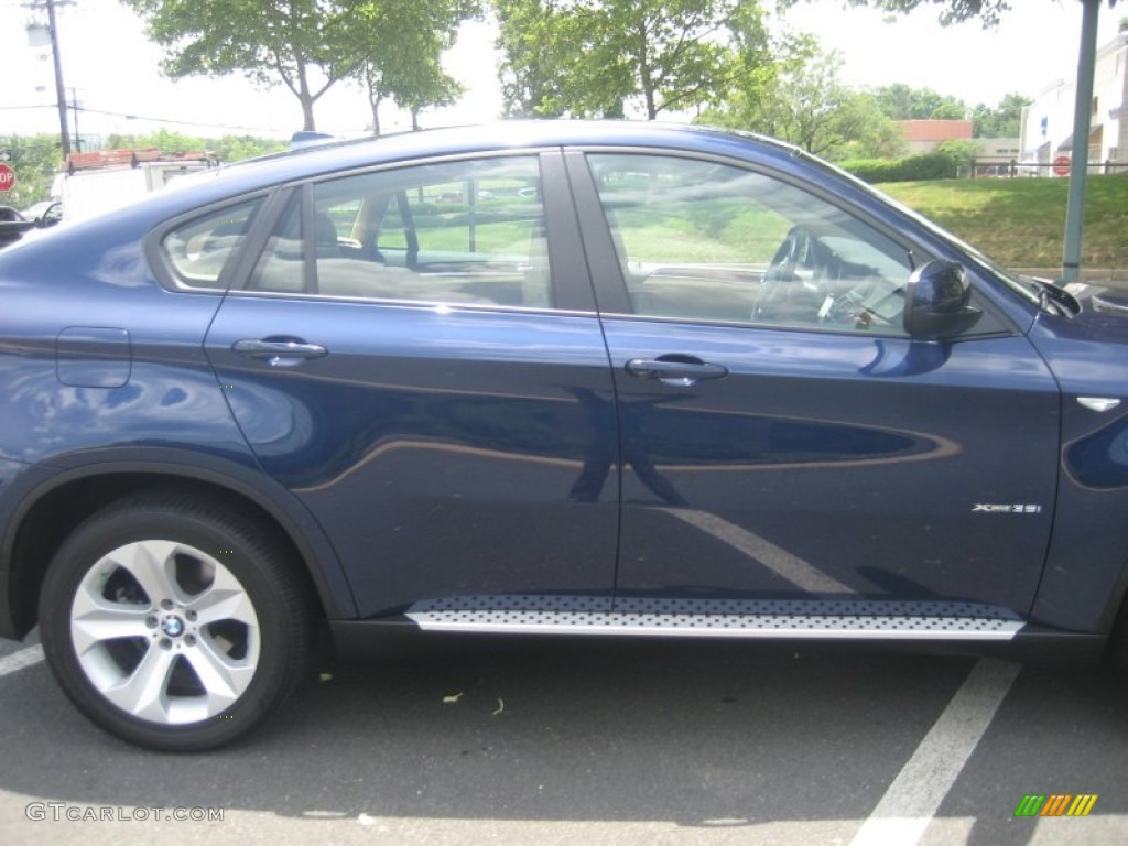 2010 X6 xDrive35i - Monaco Blue Metallic / Sand Beige photo #8