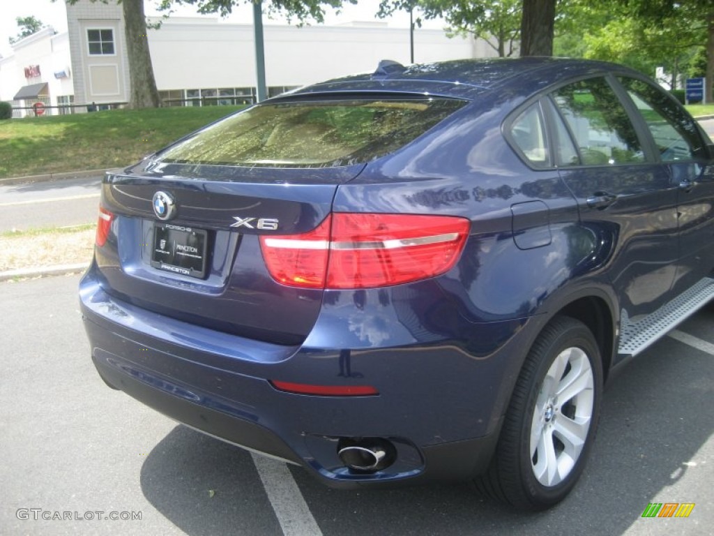 2010 X6 xDrive35i - Monaco Blue Metallic / Sand Beige photo #11
