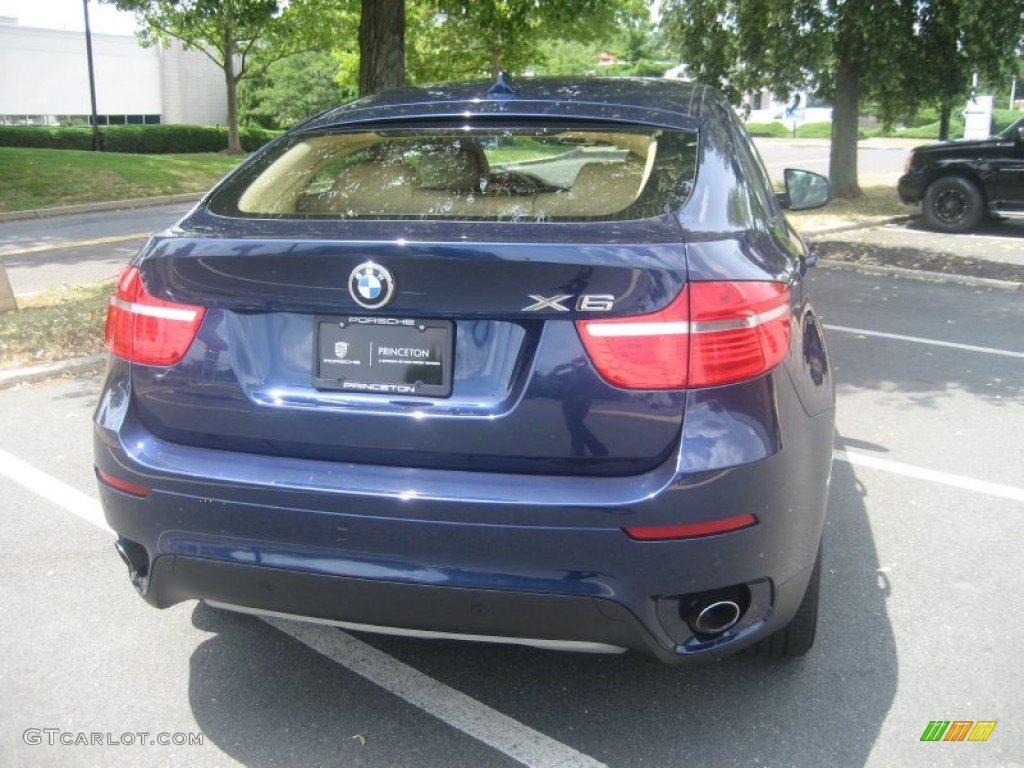 2010 X6 xDrive35i - Monaco Blue Metallic / Sand Beige photo #12