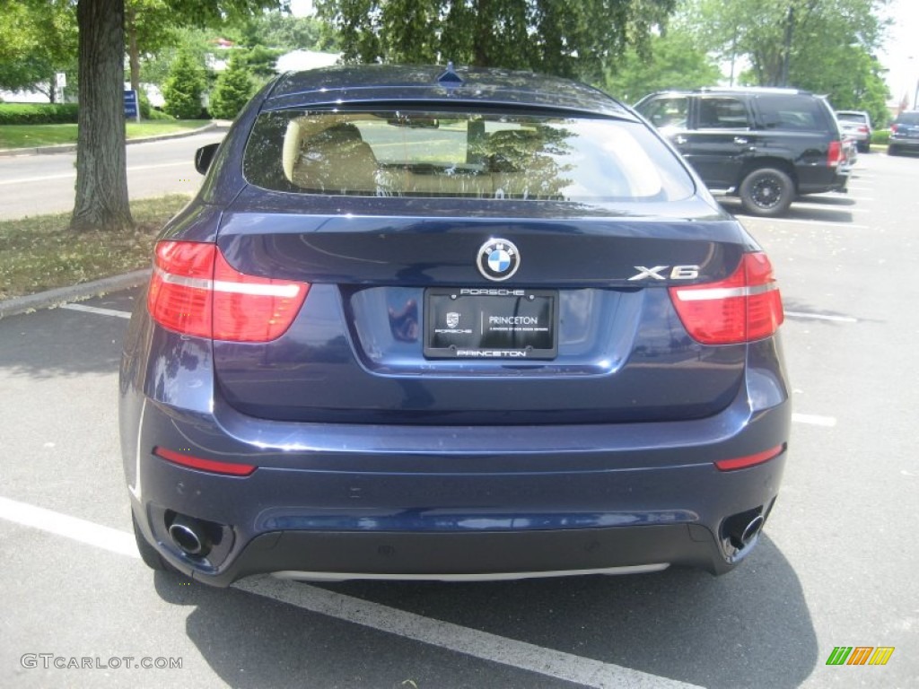 2010 X6 xDrive35i - Monaco Blue Metallic / Sand Beige photo #13