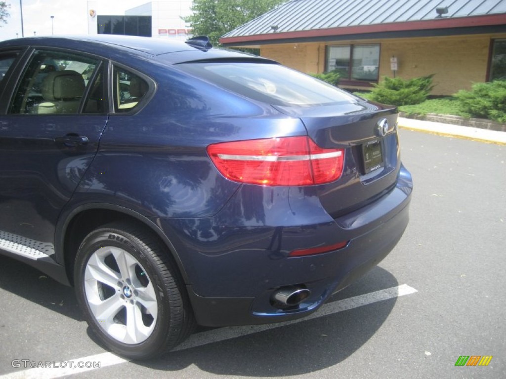 2010 X6 xDrive35i - Monaco Blue Metallic / Sand Beige photo #15