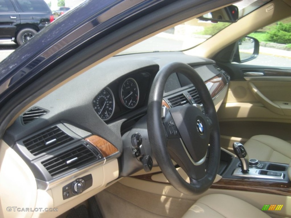 2010 X6 xDrive35i - Monaco Blue Metallic / Sand Beige photo #30
