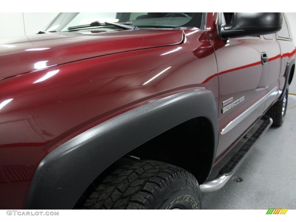 2003 Sierra 2500HD SLE Extended Cab 4x4 - Dark Toreador Red Metallic / Dark Pewter photo #15