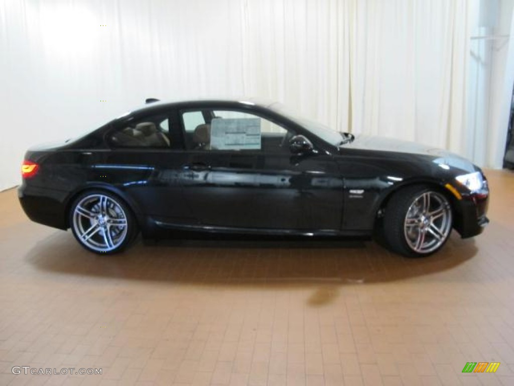 2012 3 Series 335is Coupe - Black Sapphire Metallic / Saddle Brown photo #3