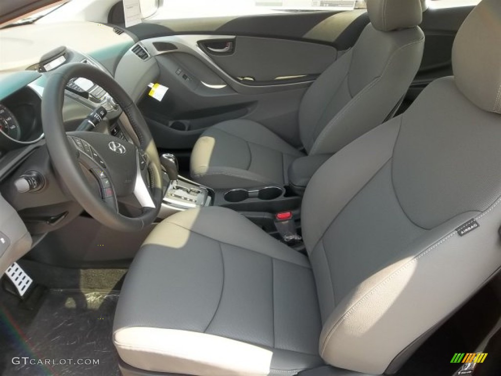 Gray Interior 2013 Hyundai Elantra Coupe SE Photo #67566901