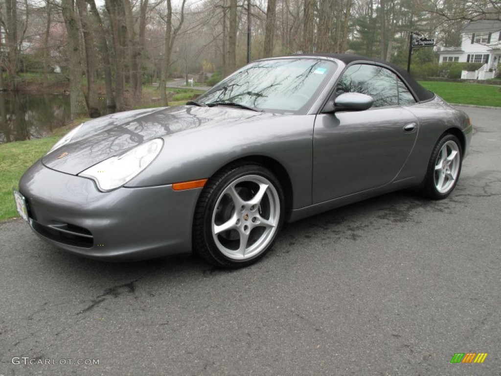 Seal Grey Metallic 2002 Porsche 911 Carrera Cabriolet Exterior Photo #67567702