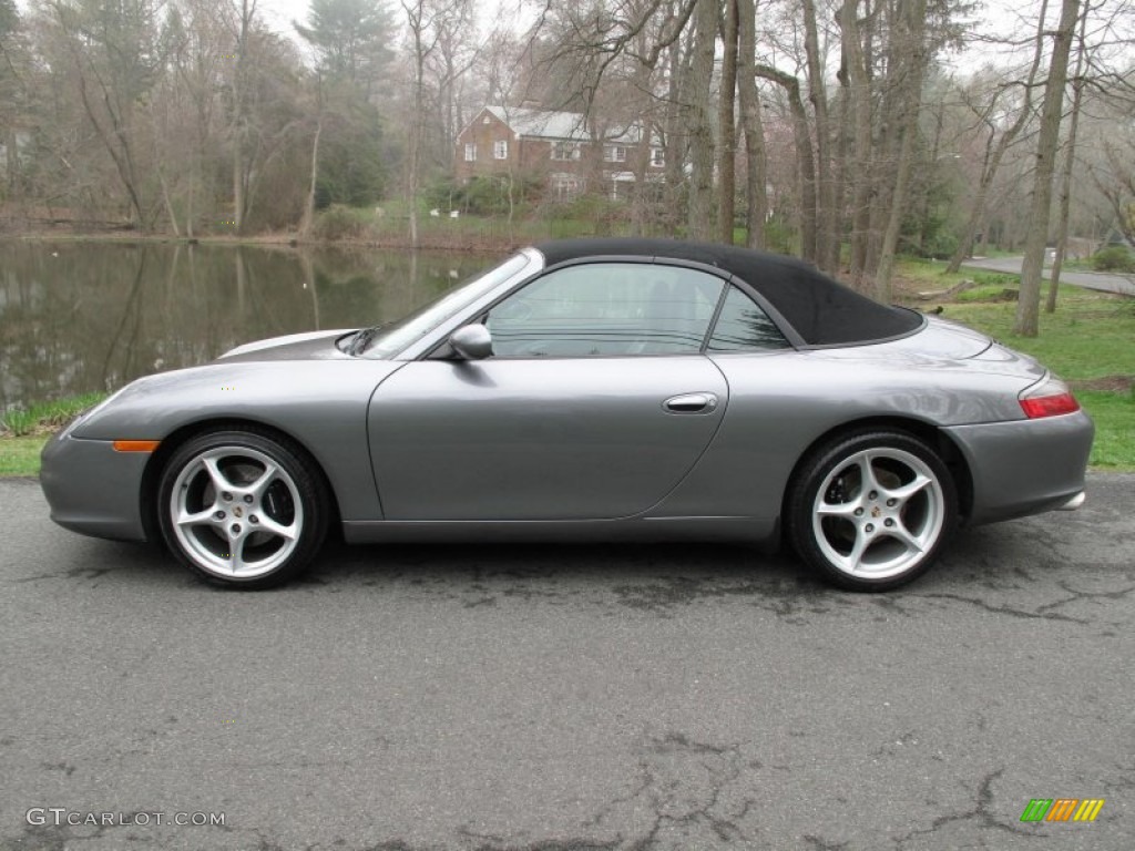Seal Grey Metallic 2002 Porsche 911 Carrera Cabriolet Exterior Photo #67567724
