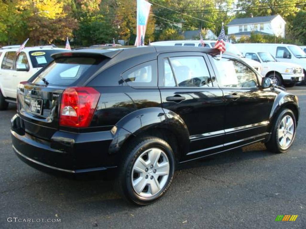 2007 Caliber SXT - Black / Pastel Pebble Beige photo #6