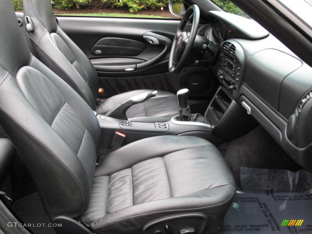 Black Interior 2002 Porsche 911 Carrera Cabriolet Photo #67567822