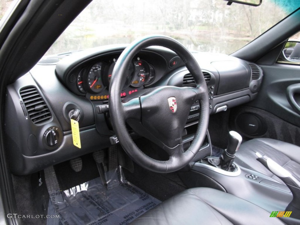 Black Interior 2002 Porsche 911 Carrera Cabriolet Photo #67567846