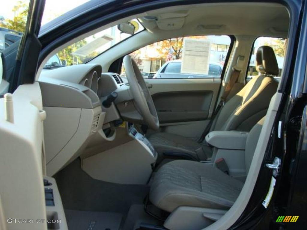 2007 Caliber SXT - Black / Pastel Pebble Beige photo #8