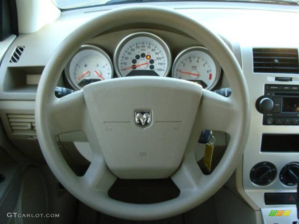 2007 Caliber SXT - Black / Pastel Pebble Beige photo #10