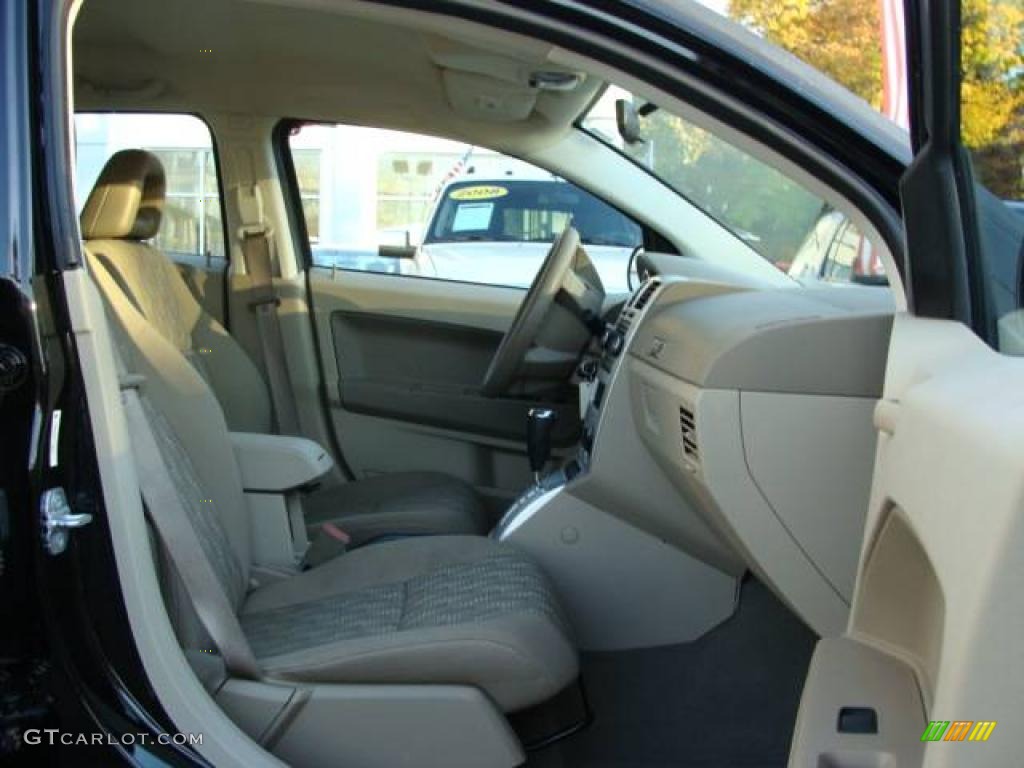 2007 Caliber SXT - Black / Pastel Pebble Beige photo #18