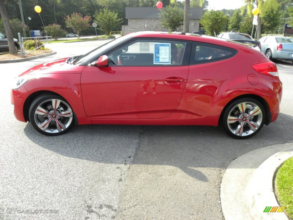 Boston Red 2012 Hyundai Veloster Standard Veloster Model Exterior Photo #67569088