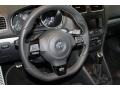 R Titan Black Leather Steering Wheel Photo for 2012 Volkswagen Golf R #67569625