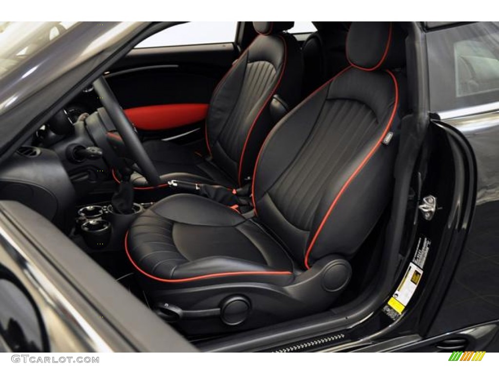 Lounge Championship Red Interior 2012 Mini Cooper John Cooper Works Coupe Photo #67569628