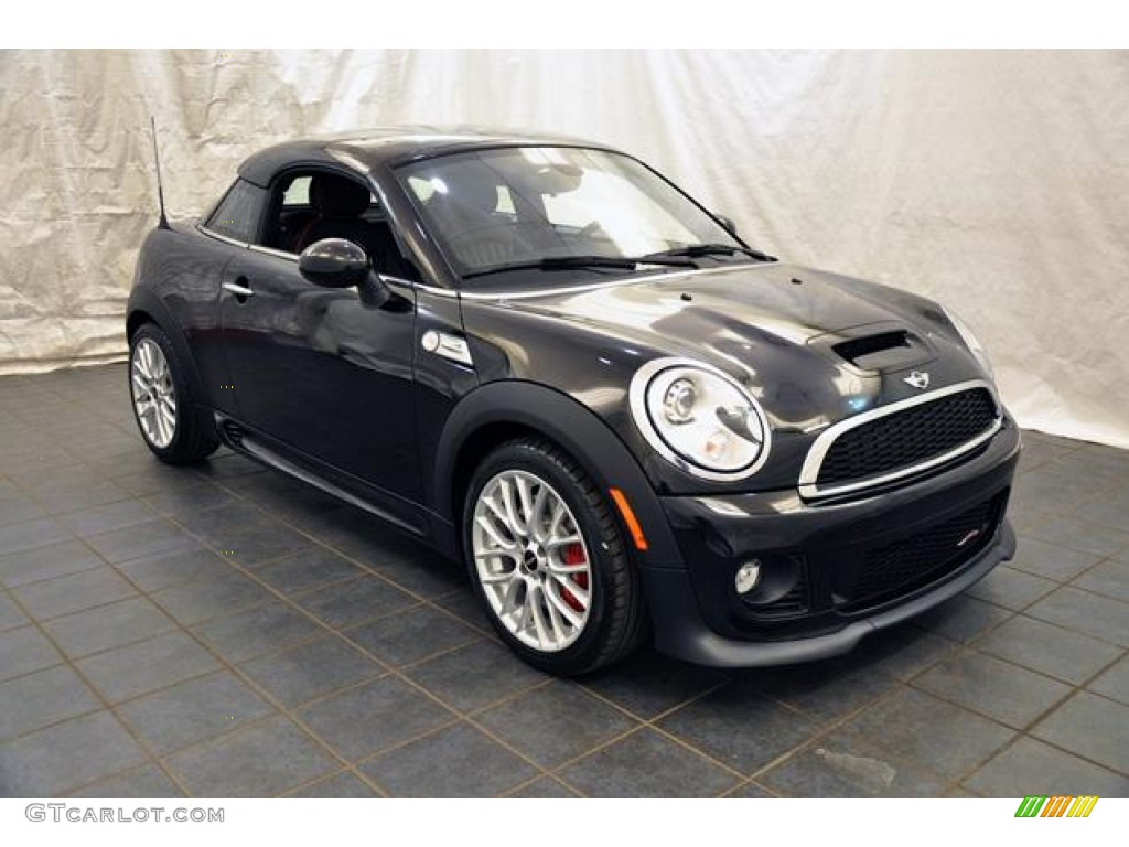 Midnight Black Metallic 2012 Mini Cooper John Cooper Works Coupe Exterior Photo #67569709