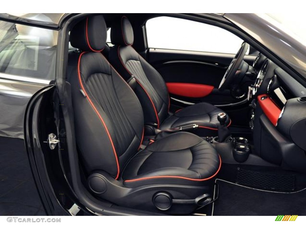 Lounge Championship Red Interior 2012 Mini Cooper John Cooper Works Coupe Photo #67569757