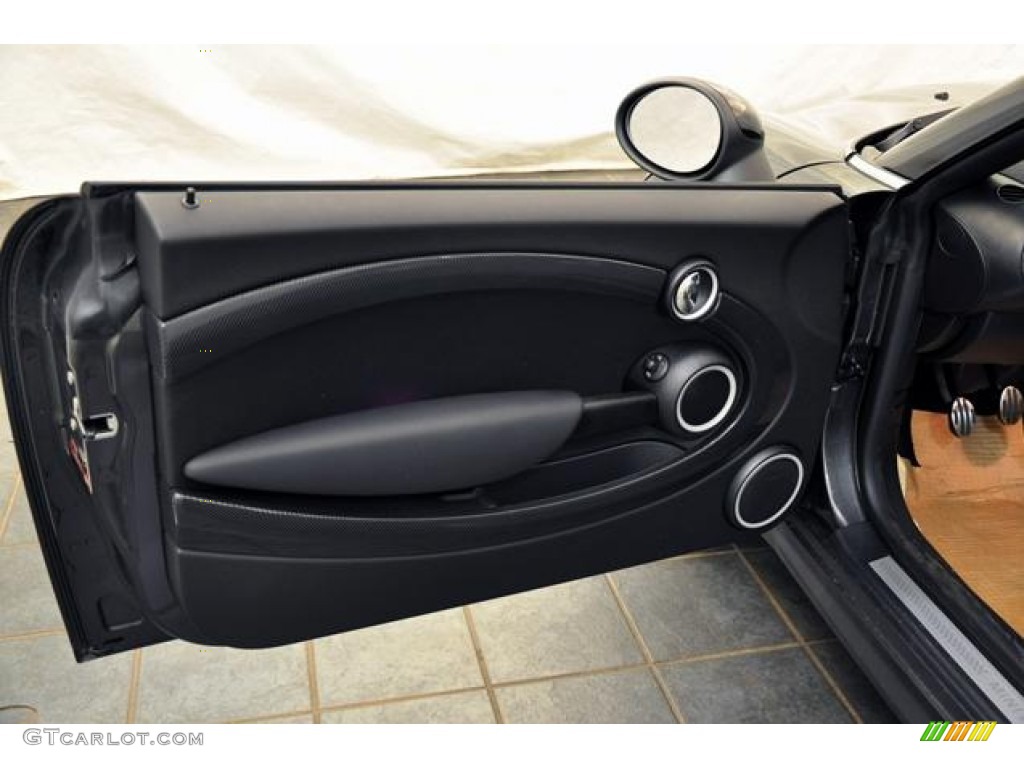 2012 Mini Cooper S Coupe Carbon Black Door Panel Photo #67569862